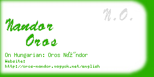 nandor oros business card